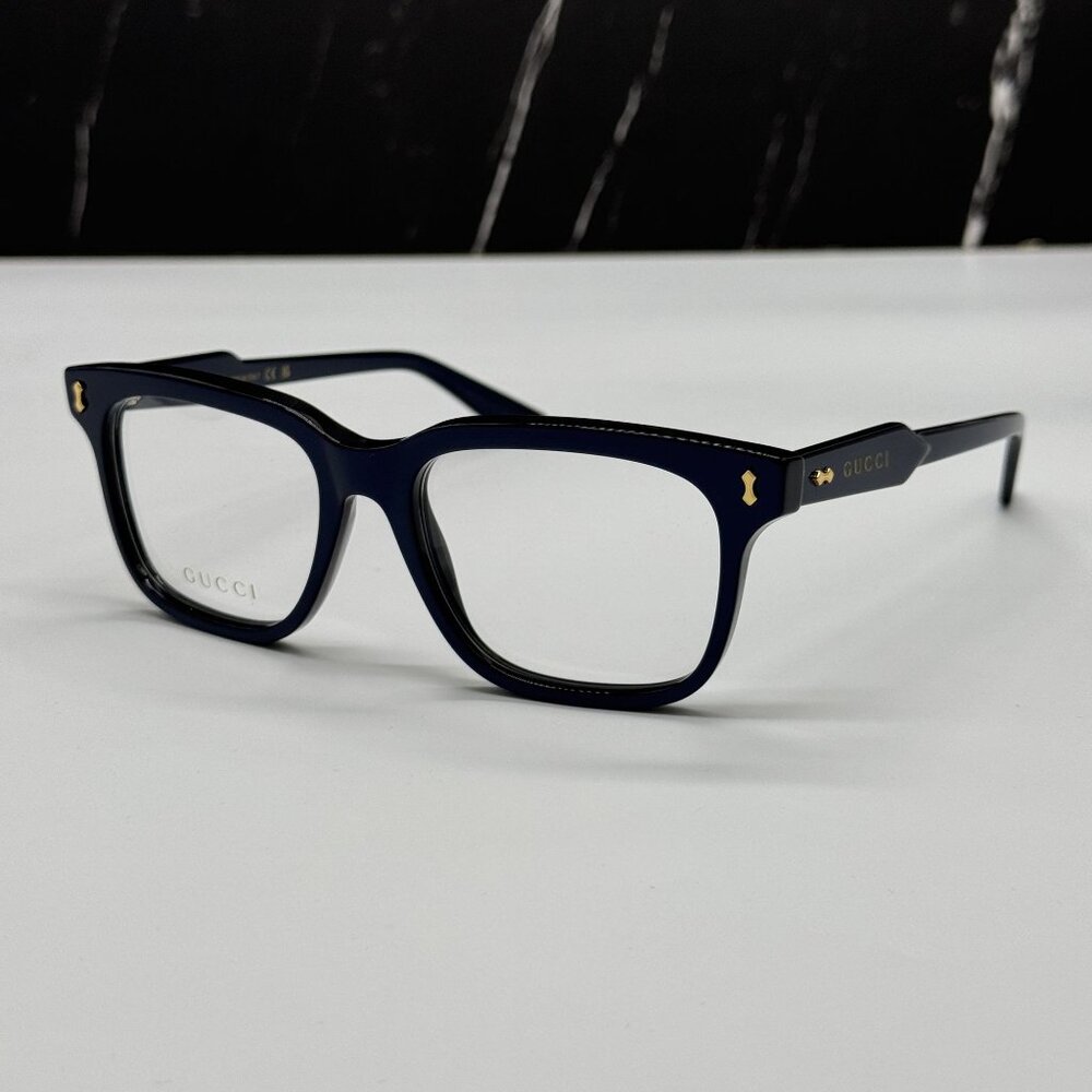 NEW GUCCI GG1265O 005 BLUE MEN EYEGLASSES GUCCI